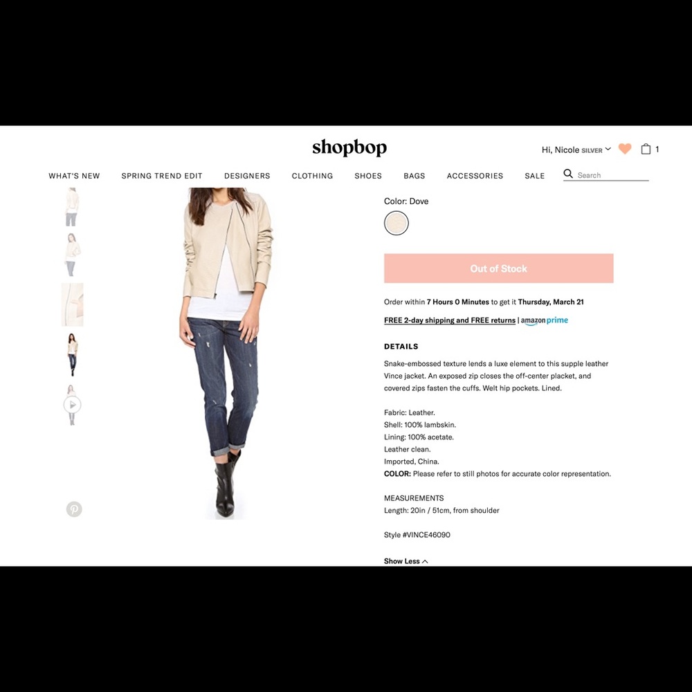 Vince Python Embossed Lamb Leather Jacket - image 6